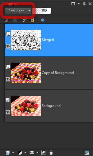 Corel PaintShop X7 panel Layers
