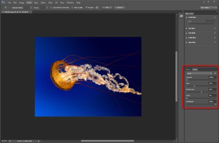 Adobe Photoshop CC 2015 blur gallery add noise přidání zrna