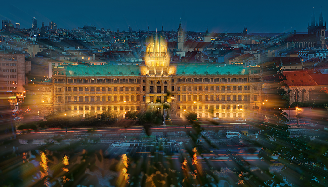 Zoom burst efekt zoomovaní při kompozici