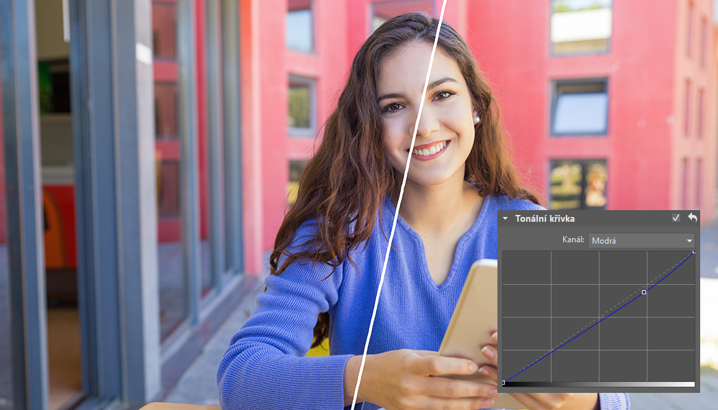 Zoner Photo Studio úprava barva pleti portrét